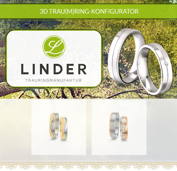 Hier geht es zum Linder Trauringkonfigurator Linder Trauringkonfigurator